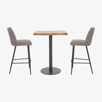 Furniture Village Earth Bar Table and 2 Earth Upholstered Barstools