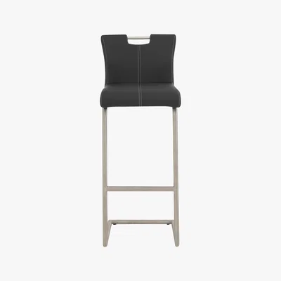 Furniture Village Ideas Handle-back Bar Stool with Cantilever Base - Black