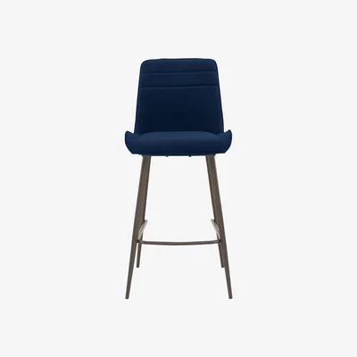 Furniture Village Samurai Velvet Bar Stool - Blue