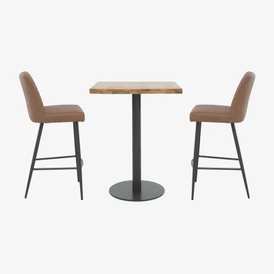 Furniture Village Earth Small Table and 2 Bar Stools