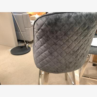 Furniture Village Gabana Swivel bar stools in charcoal fabric (pair)