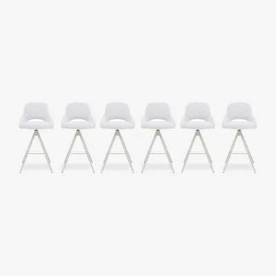 Furniture Village Pebble Set of 6 Swivel Bar Stools