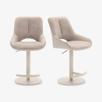 Furniture Village Tino Pair of Two Tone Swivel Bar Stools