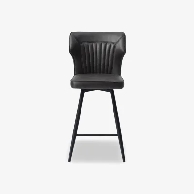 Furniture Village Jayden Faux Leather Swivel Bar Stool
