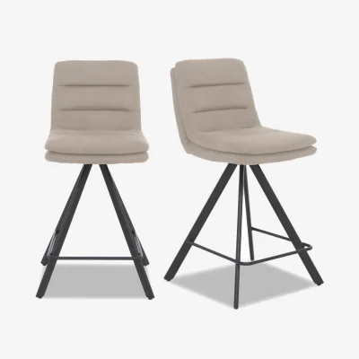 Furniture Village Bodahl - Njord Pair of Fabric Swivel Bar Stools