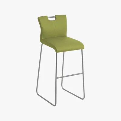 Furniture Village Ideas Handle-back Bar Stool with Standard Base - Green