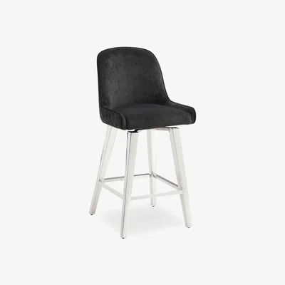 Furniture Village Gabana Velvet Bar Stool - Blue
