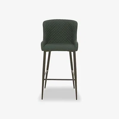 Furniture Village Hanoi Faux Leather Bar Stool - Bottle Green