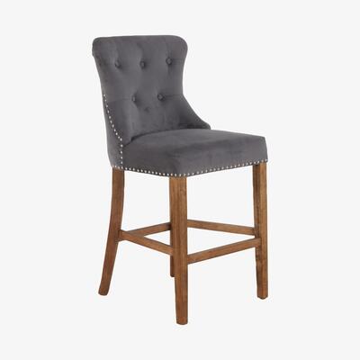 Furniture Village Chennai Bar Table and 4 Bar Stools Dining Set - Grey