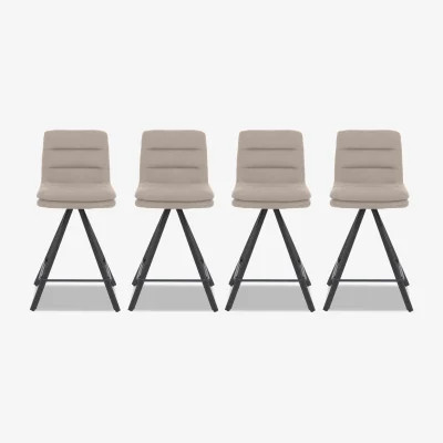 Furniture Village Bodahl - Njord Set of 4 Fabric Swivel Bar Stools