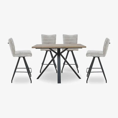 Furniture Village Saturn Table and 4 Bar Stools