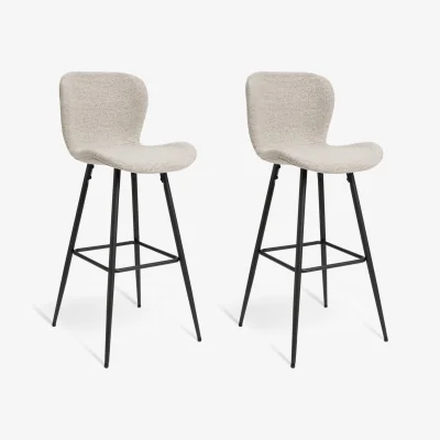 Habitat Habitat Etta Pair of Fabric Bar Stools - Natural