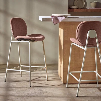 Habitat Habitat Oryn Fabric Bar Stool - Pink