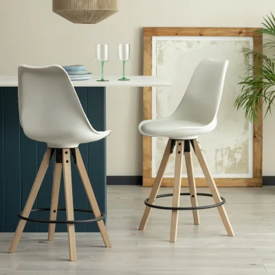 Habitat Habitat Jerry Pair of Bar Stools - White