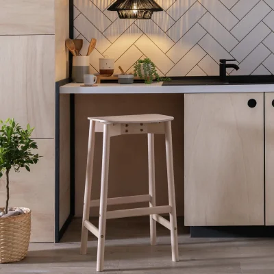 Habitat Habitat Nina Solid Birch Bar Stool - Natural