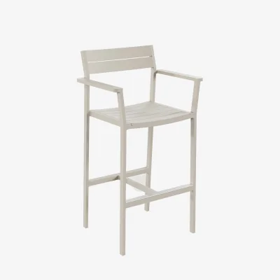 Heal's Case Eos Outdoor Bar Stool Pebble Grey
