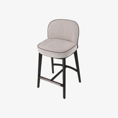 Industville Hamble Wooden Counter Height Stool with Backrest