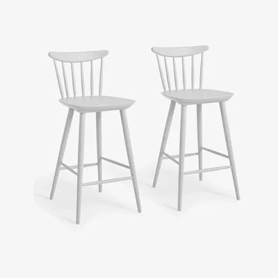 John Lewis John Lewis ANYDAY Spindle Bar Chair, Set of 2, FSC-Certified (Beech Wood)