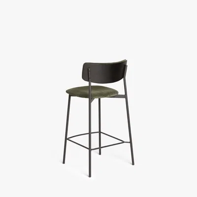 John Lewis ANYDAY John Lewis & Partners Motion Corduroy Upholstered Bar Stools, Set of 2