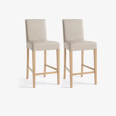 John Lewis John Lewis ANYDAY Slender Faux Leather Bar Stool, Pair