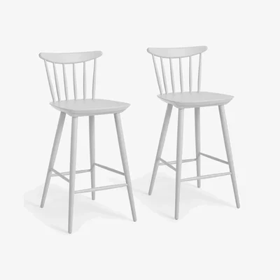 John Lewis John Lewis Spindle Bar Stool, Set of 2, FSC-Certified (Beech Wood)