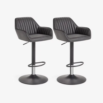 John Lewis John Lewis & Partners Brooks Gas Lift Adjustable Bar Chairs, Set of 2