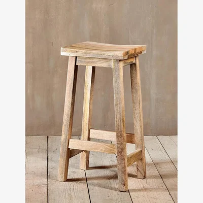 John Lewis Nkuku Ambi Mango Wood Tall Stool, Natural