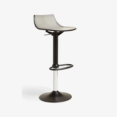 John Lewis John Lewis & Partners Sleek Gas Lift Adjustable Bar Stool, Smoke