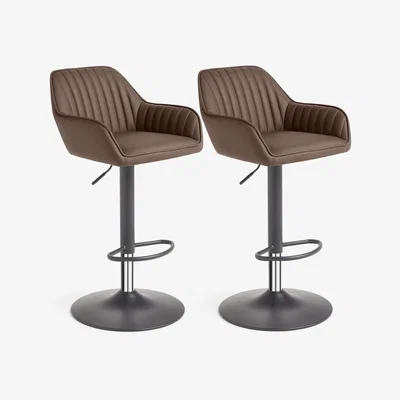 John Lewis John Lewis Brooks Gas Lift Adjustable Bar Chairs, Set of 2