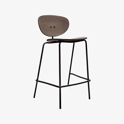 Knees Bexley Birch Wood Bar Stool - Grey (Set of 2)