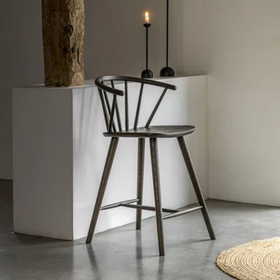 Knees Craft Oak Bar Stool - Mocha