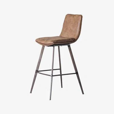 Knees Patsey Faux Leather Bar Stool - Brown (Set of 2)