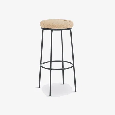 La Redoute Medin Metal & Paper Rope Bar Stool
