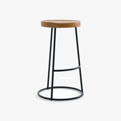La Redoute Iska Elm Bar Stool, H66cm