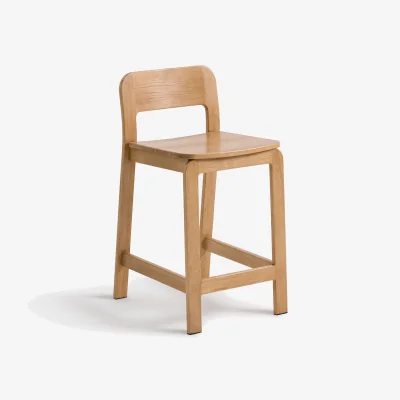 La Redoute Talet Solid Oak Bar Stool