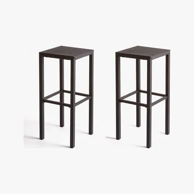 La Redoute Choe Perforated Metal Bar Stools (Set of 2)
