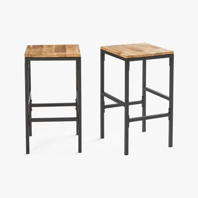 La Redoute Hiba Mid-height Bar Stools, Set of 2