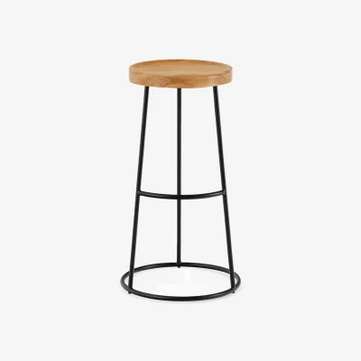La Redoute Iska Elm Bar Stool, H76cm