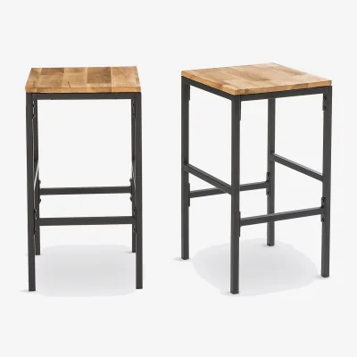 La Redoute Set of 2 Hiba Mid-Height Bar Stools