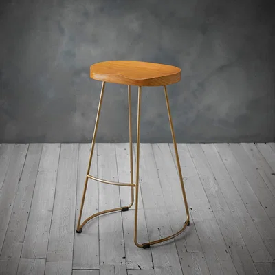 La Redoute Industrial Pine Wood Barstool