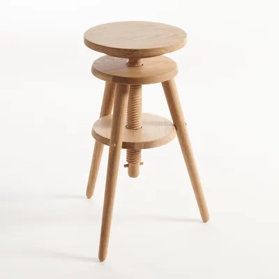 La Redoute EVOLUTIVA Wooden Adjustable Height Bar Stool
