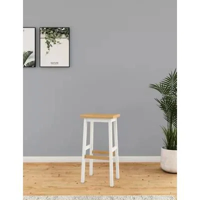 Marks & Spencer M&S Padstow Tall Barstool - Ivory, Ivory,Dark Blue