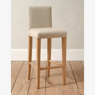 Marks & Spencer Cotswold Company Alder Upholstered Fabric Bar Stool Beige Mix