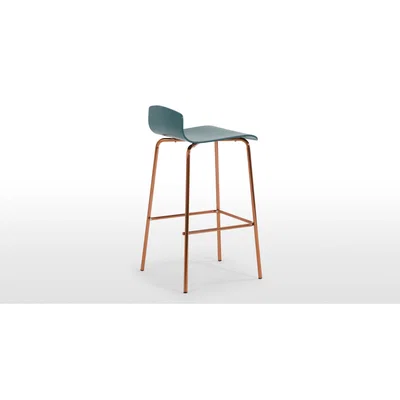 Made.com Set of 2 Syrus Barstools, Teal and Copper