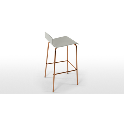 Made.com Set of 2 Syrus Barstools, Grey and Copper