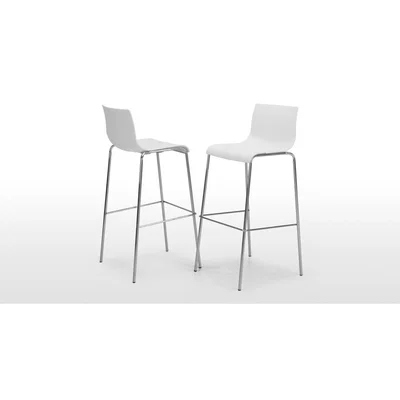 Made.com Set of 2 Piloti Barstools, White