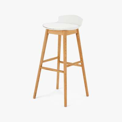 Made.com Thelma Barstool, Oak and White