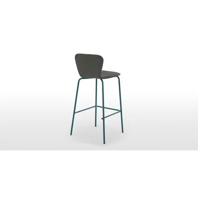 Made.com MADE Essentials Set of 2 Luno Barstool, Grey and Teal