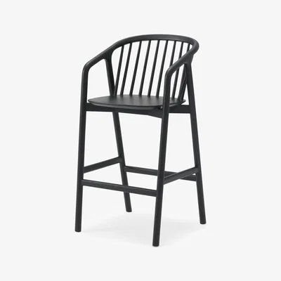 Made.com Tacoma Bar Stool, Charcoal Black