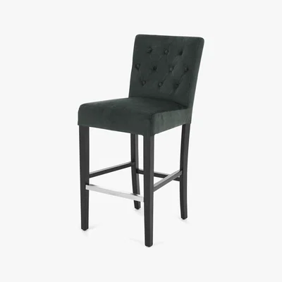Made.com Flynn Barstool, Midnight Grey Velvet